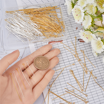 600Pcs 6 Styles Brass Eye Pin KK-SP0001-74-1