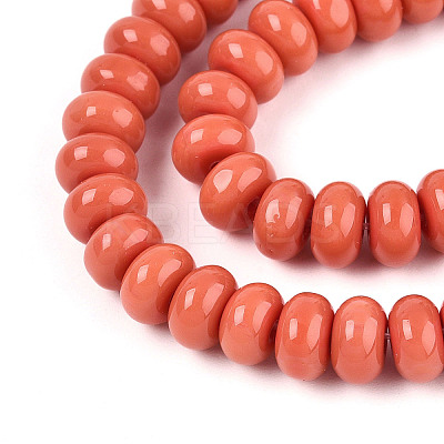 Opaque Solid Color Glass Beads Strands X-GLAA-ZX008-8mm-18E-1