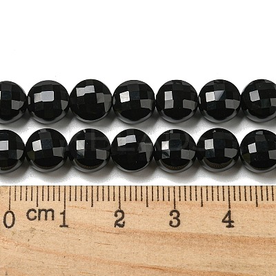 Natural Black Onyx(Dyed & Heated) Beads Strands G-K351-A02-01-1
