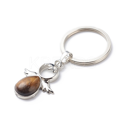 Natural Gemstone Keychain Angel Pendant Keychain KEYC-JKC00381-1