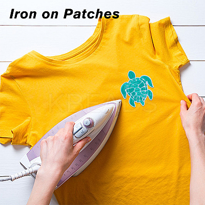 16Pcs 2 Style Polyester Computerized Embroidery Iron on/Sew on Patches PATC-DC0001-01-1