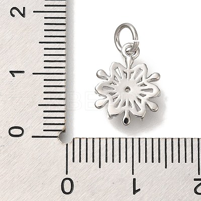 Rack Plating Brass Micro Pave Cubic Zirconia Charms KK-I720-37P-1