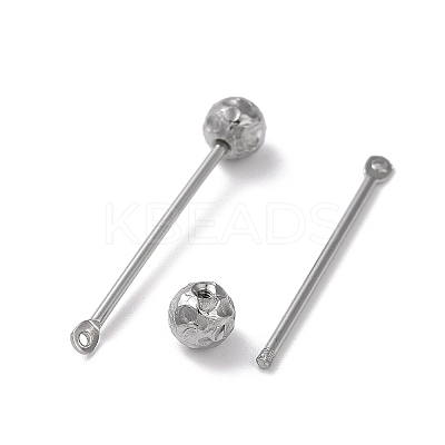 Tarnish Resistant 304 Stainless Steel Threaded Ball Eyepin with 316 Stainless Steel Bead LS-STAS-M330-01A-P-1