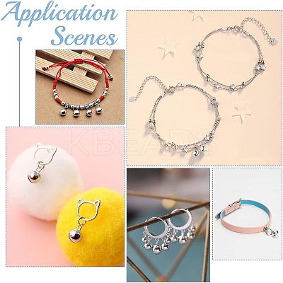 100Pcs 304 Stainless Steel Bell Charms STAS-UN0035-56-1