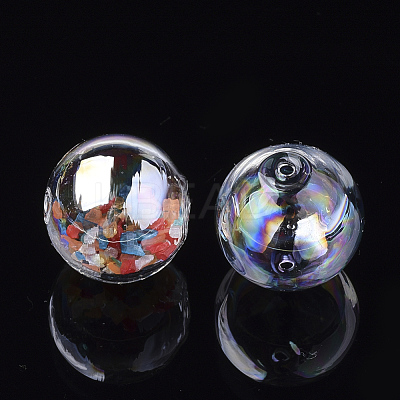 Handmade Blown Glass Globe Beads DH017J-1-20mm-AB-1