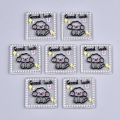 Transparent Acrylic Pendants KY-T022-45-1