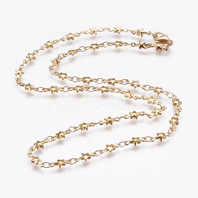 304 Stainless Steel Chain Necklaces STAS-P164-26G-1