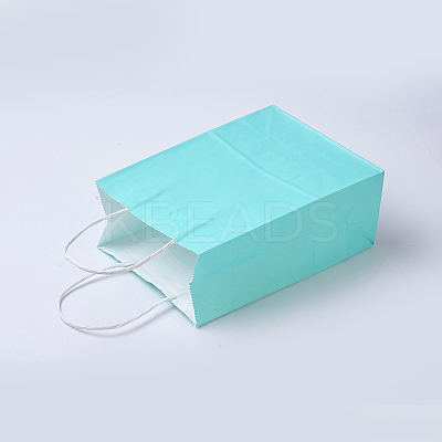 Pure Color Kraft Paper Bags AJEW-G020-C-14-1