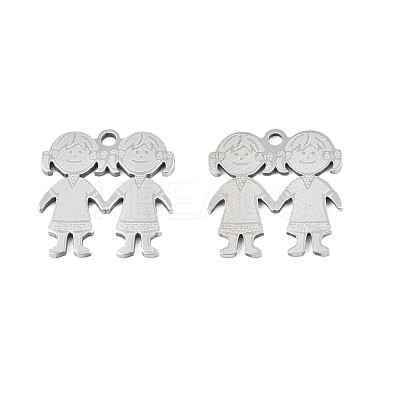 201 Stainless Steel Pendants STAS-N091-146P-1