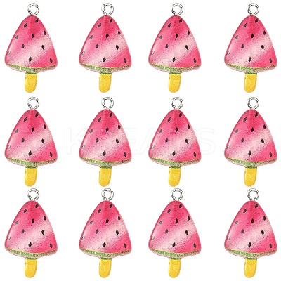 10Pcs Transparent Resin Pendants RESI-YW0005-12-1