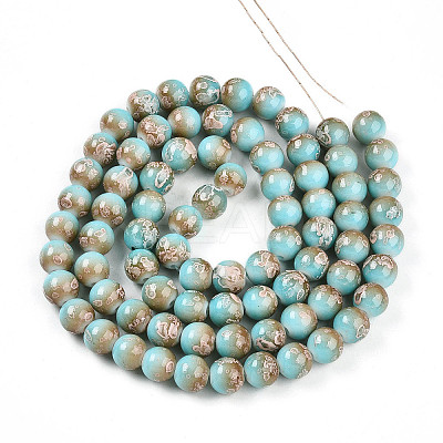 Baking Paint Glass Beads Strands DGLA-N008-10mm-05-1