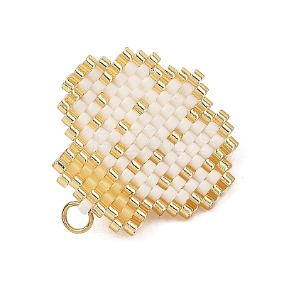 Shell Pearl & Glass Seed Beaded Pendants PALLOY-MZ01437-01-1