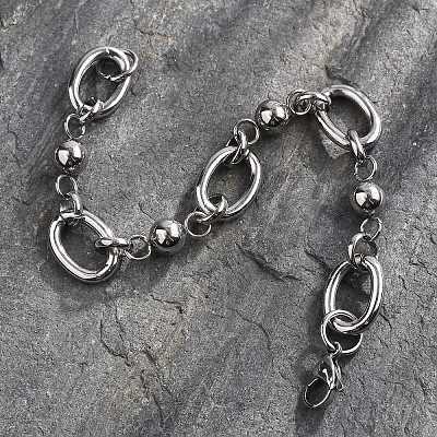 Tarnish Resistant 304 Stainless Steel Chain Bracelets BJEW-L661-09P-1