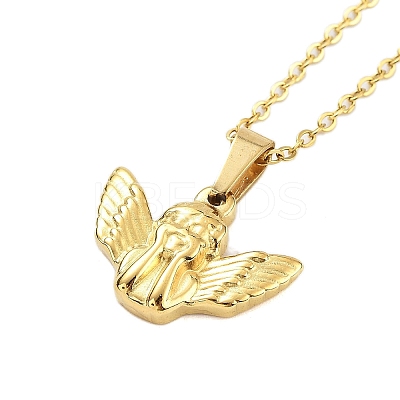 304 Stainless Steel Pendant Nacklaces For Women STAS-S124-01G-01-1