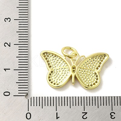 Brass Enamel Micro Pave Cubic Zirconia Pendants KK-Z042-05G-02-1