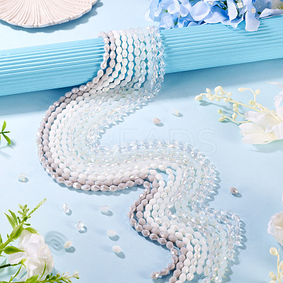 10Strands 10 Colors Transparent Glass Beads Strands EGLA-TA0013-24D-1