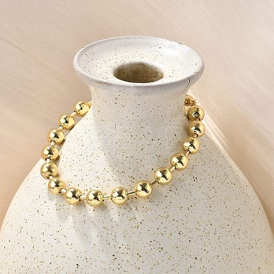 Rack Plating Brass Ball Chain Bracelets for Women X-BJEW-G676-01C-G-1