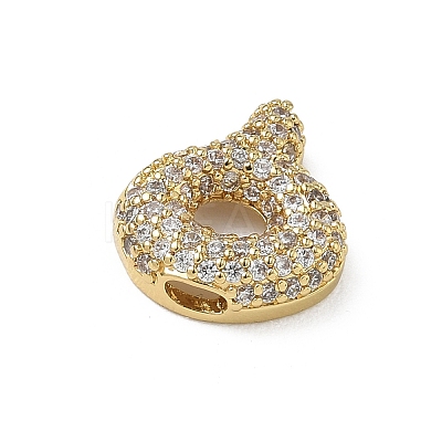 Brass Micro Pave Clear Cubic Zirconia Pendants KK-A300-02G-1