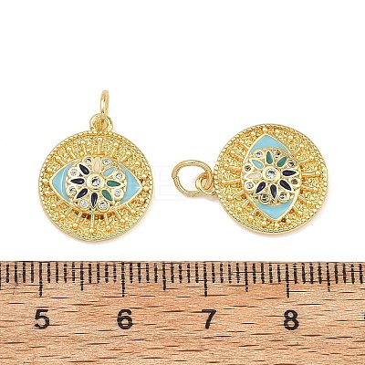 Brass Micro Pave Clear Cubic Zirconia Pendants CU-T001-04G-1
