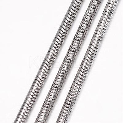 Non-Tarnish 304 Stainless Steel Necklace MAK-K062-02P-3mm-1