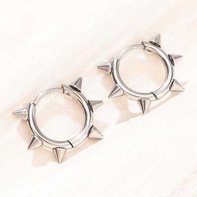 201 Stainless Steel Hoop Earrings for Women SA-CBA8B85-15P-1