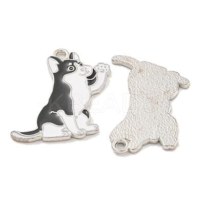 Rack Plating Alloy Enamel Pendants ENAM-Z014-01P-06-1