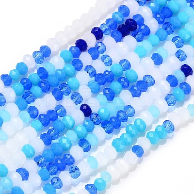 Glass Beads Strands GLAA-F106-B-14-1