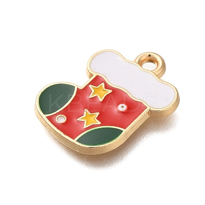 Christmas Theme Alloy Enamel Pendants FIND-M039-02D-1