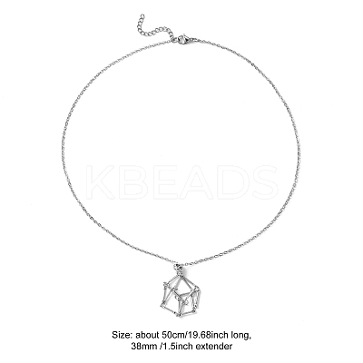 5Pcs 304 Stainless Steel Braided Macrame Pouch Empty Stone Holder for Pendant Necklace Making NJEW-CJ0001-03-1