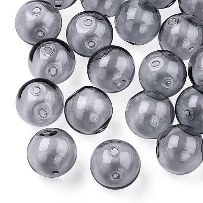 Transparent Blow High Borosilicate Glass Globe Beads X-GLAA-T003-09G-1