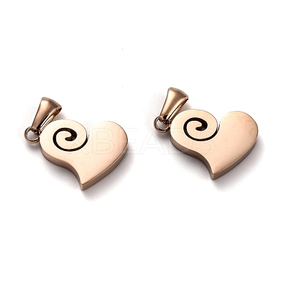Ion Plating(IP) 304 Stainless Steel Pendants STAS-Z006-18RG-1