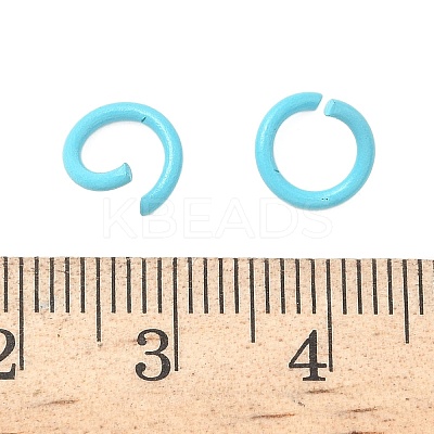 Spray Painted Iron Open Jump Rings IFIN-F149-F15-1