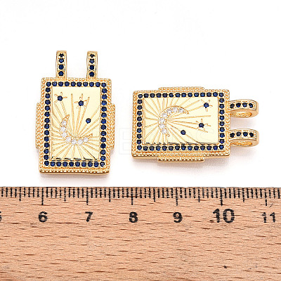 Brass Micro Pave Cubic Zirconia Pendants KK-U055-06A-01-1