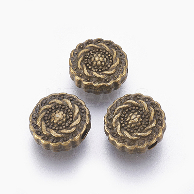 Tibetan Style Alloy Beads TIBEB-R022-AB-LF-1