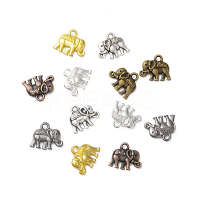 Vintage Elephant Charms A-PALLOY-ZN-47017-M-FF-1