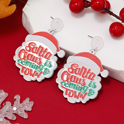 Christmas Acrylic Stud Earrings SK8065-27-1