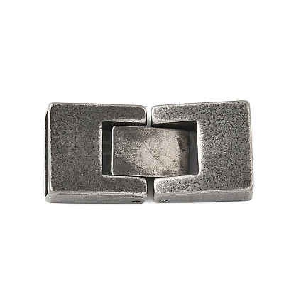 304 Stainless Steel Fold Over Clasps STAS-S185-15AS-1