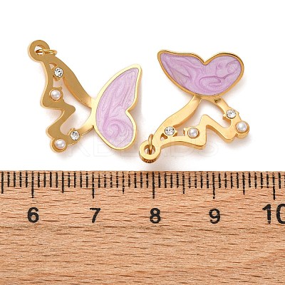 304 Stainless Steel Enamel Pendants STAS-U061-20G-02-1