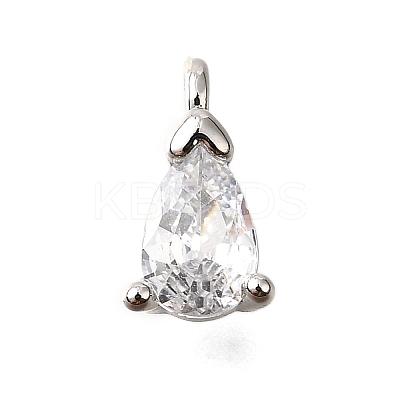 Brass Micro Pave Cubic Zirconia Pendants KK-D356-08D-P-1