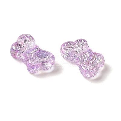 UV Plating Transparent Acrylic Beads LS-OACR-G036-14F-1