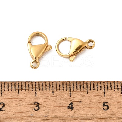 Ion Plating(IP) 304 Stainless Steel Lobster Claw Clasps LS-STAS-AB12-G-01-1