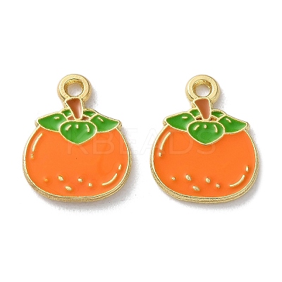 Fruit Alloy Enamel Charms PALLOY-S058-01LG-21-1