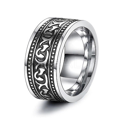 316 Stainless Steel Finger Ring with Enamel for Men PW-WG56139-06-1
