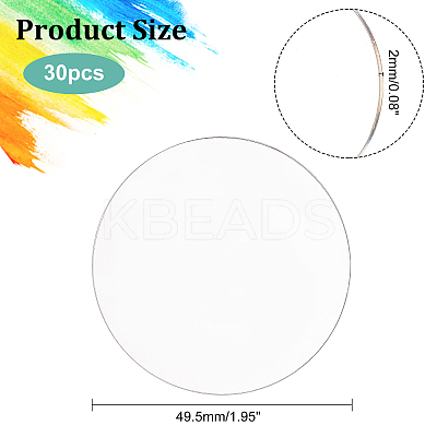30Pcs Transparent Circle DIY-FG0003-41-1