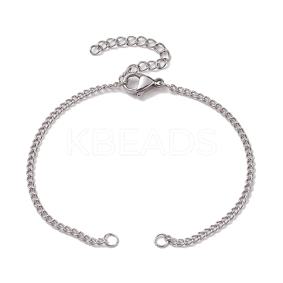 304 Stainless Steel Chain Bracelet Making AJEW-JB01212-02-1