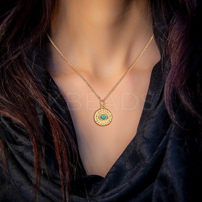 30Pcs 3 Styles Synthetic Turquoise Alloy Pendants FIND-SZ0002-82-1