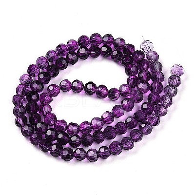 Baking Paint Transparent Glass Beads Strands LS-DGLA-A035-T4mm-A09-1