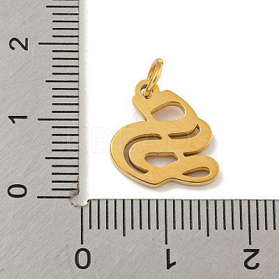 Ion Plating(IP) 304 Stainless Steel Charms STAS-I010-01G-S-1
