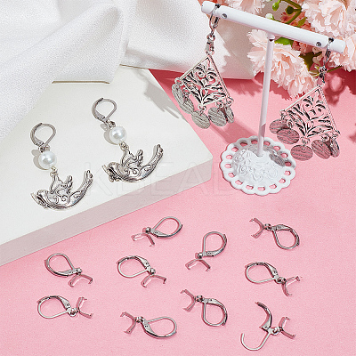 60Pcs 304 Stainless Steel Leverback Earring Findings STAS-SP0001-21P-1
