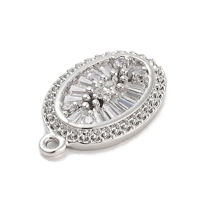 Brass with Clear Cubic Zirconia Pendants LS-KK-Z061-21B-P-1
